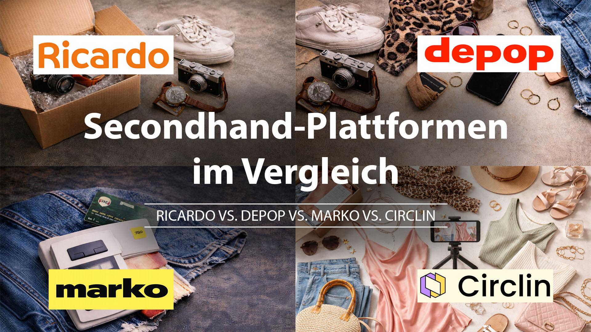 Schweizer Secondhand Plattformen im Überblick: Ricardo, Depop, Marko & Circlin
